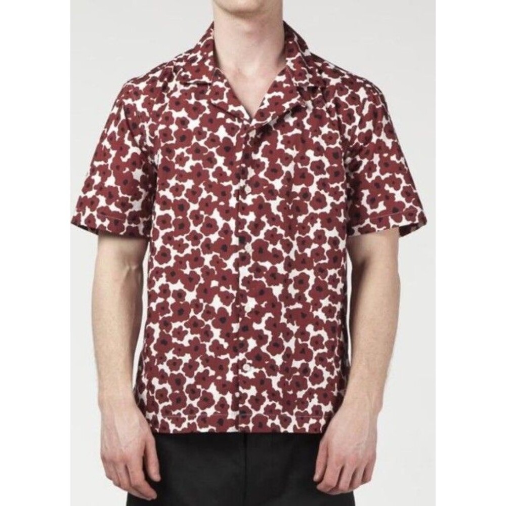 Men’s Small Camp-Collared ‘Brandon’ Button Up Short Sleeve Shirt  by Wood Wood